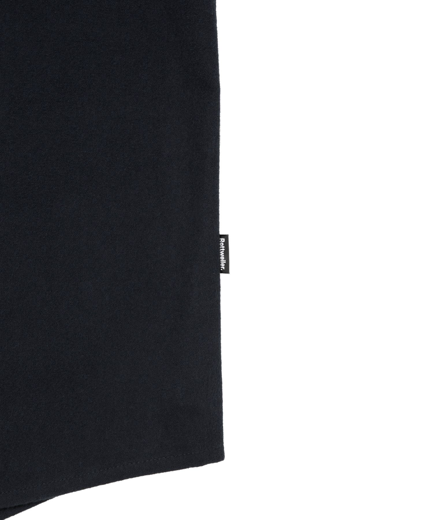 R9 OPEN COLLAR SHIRT (BLACK) / コットン スウェード オープン カラー シャツ