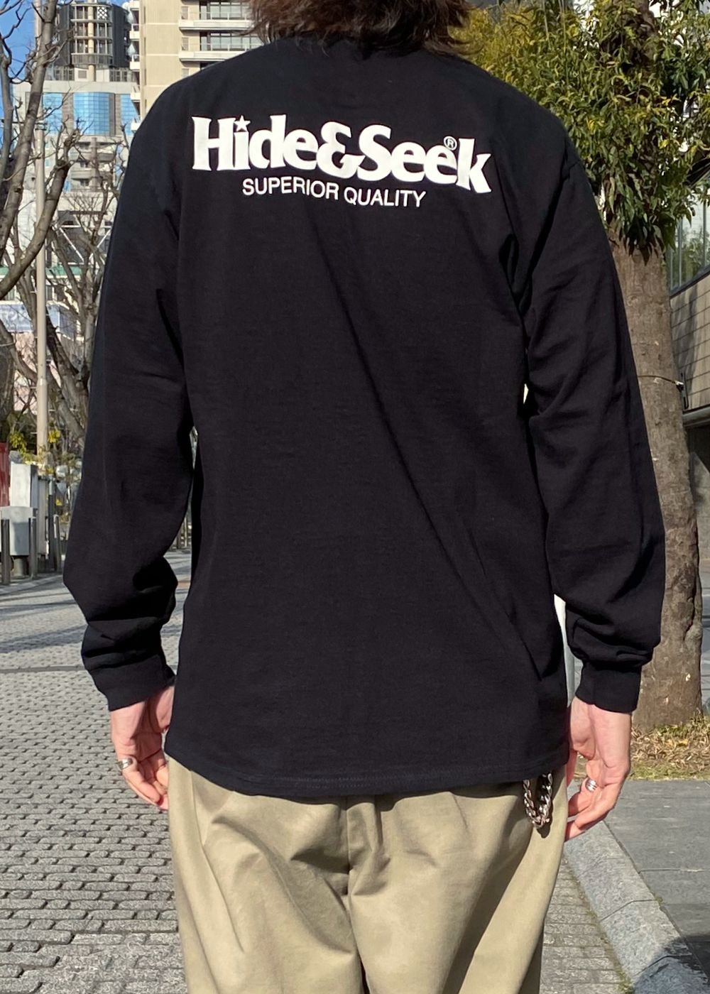 LOGO L/S TEE (BLACK) / 定番ロゴ ロングスリーブ Tシャツ