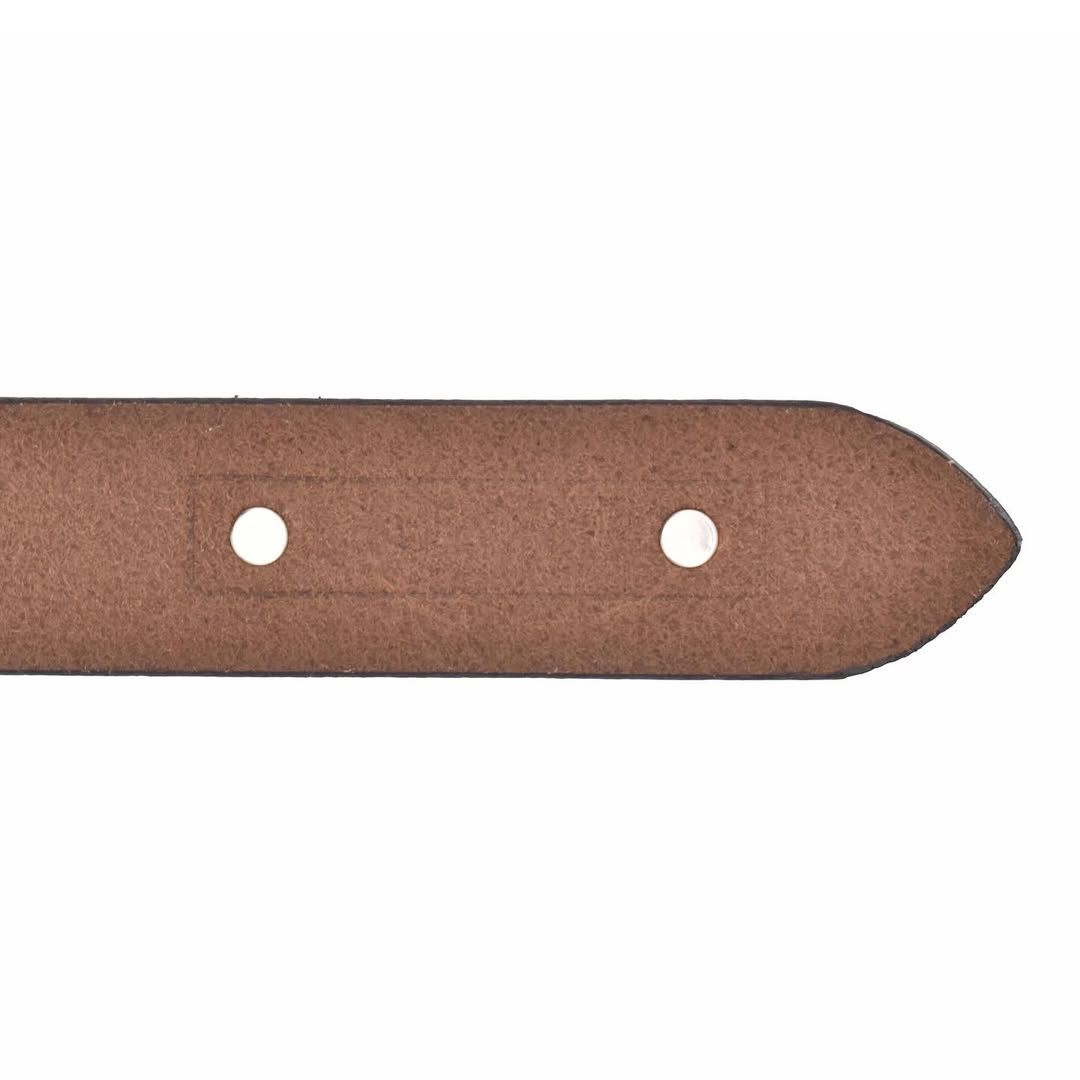 【ラスト1点】Suede Leather Belt (DBR)  / スウェード レザーベルト