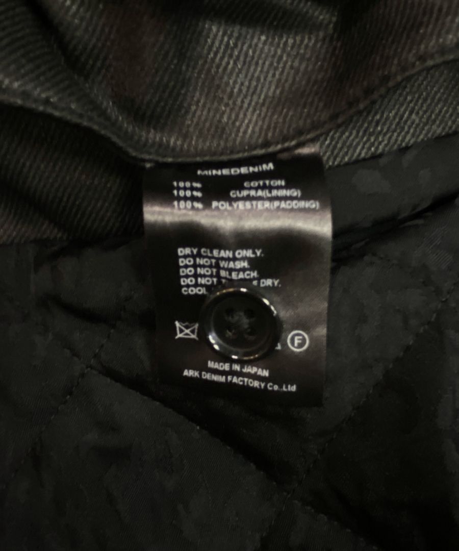 【ラスト1点】Black Coating Denim Riders JKT (BLT) / ブラック コーティング デニム ライダース ジャケット