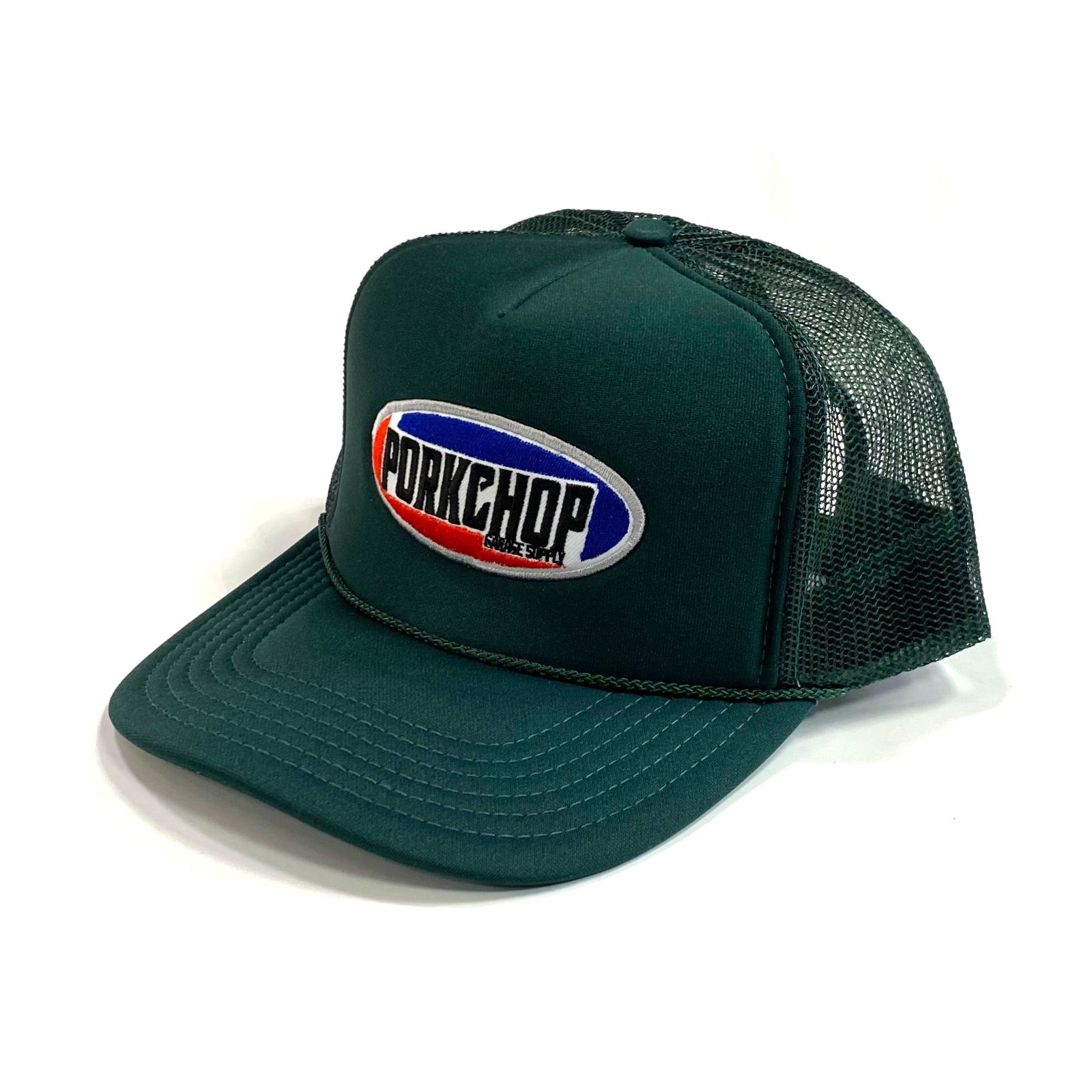 PORKCHOP - 2nd OVAL MESH CAP (GREEN) / ワッペン メッシュ 