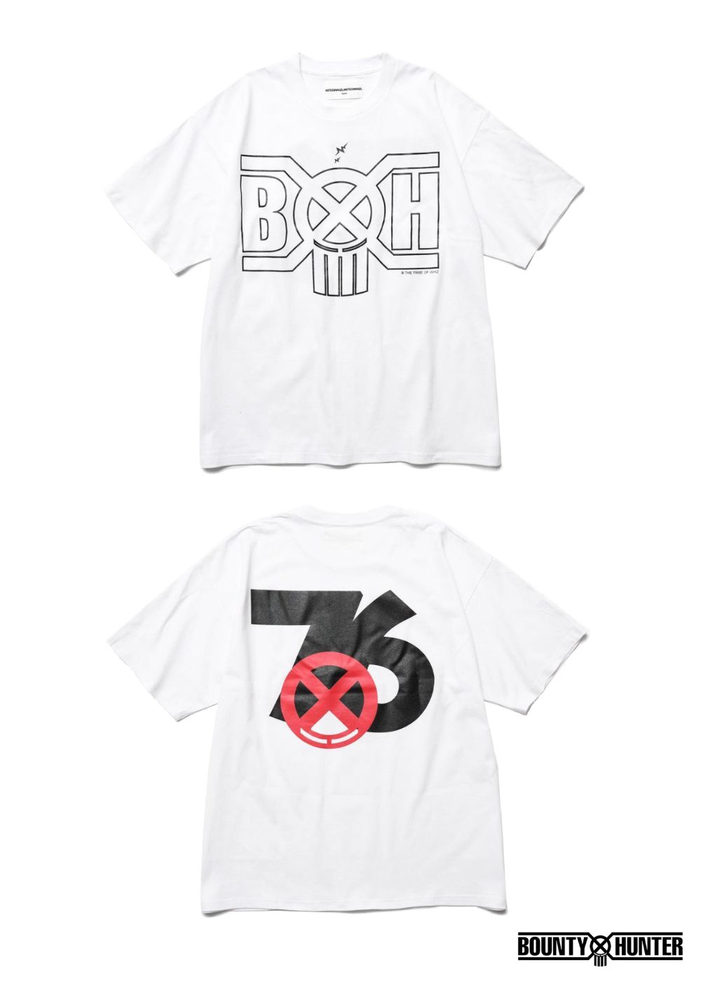 ×BOUNTY HUNTER TEE (WHITE) / バウンティーハンター コラボ76Tシャツ - M