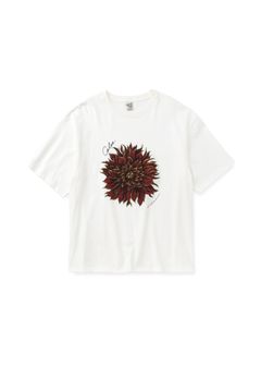 DAHLIA ART TEE ＜MIHO MURAKAMI DESIGN＞ (WHITE) / ×MIHO MURAKAMI コラボ Tシャツ