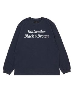 R9 B&B LS TEE (NAVY) /  オリジナル ロゴプリント ロングスリーブ Tシャツ