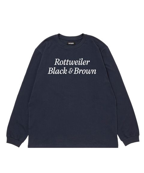 R9 B&B LS TEE (NAVY) /  オリジナル ロゴプリント ロングスリーブ Tシャツ