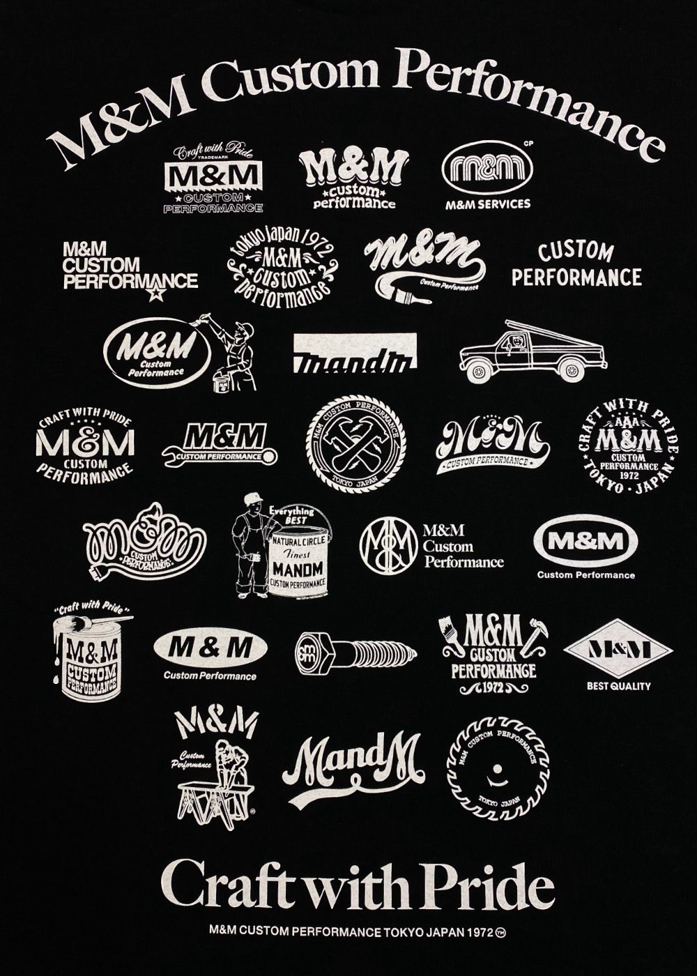 PRINT TEE (BLACK) / ロゴ プリント Tシャツ