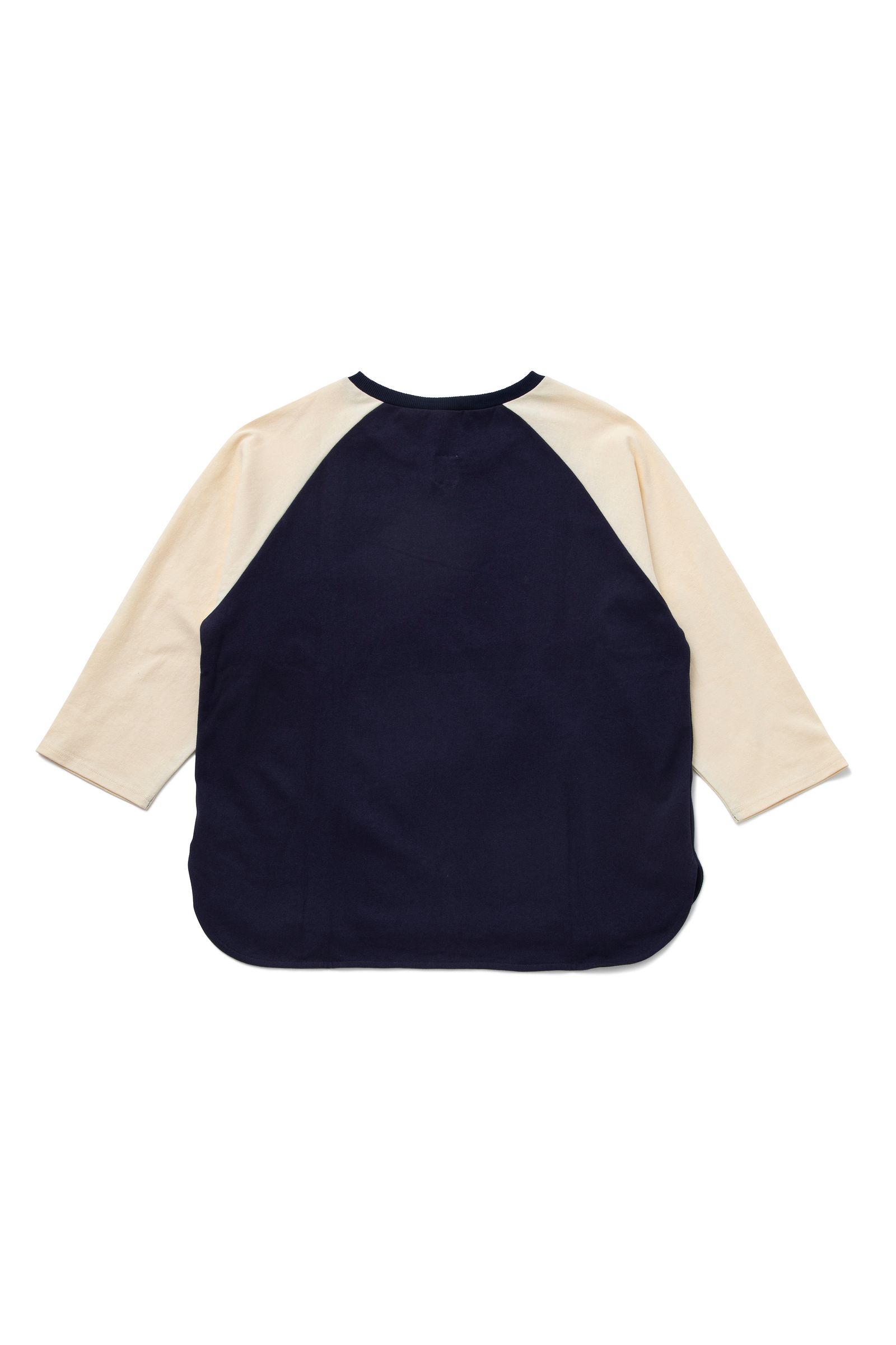 【ラスト1点】3/4 SLEEEVE BASEBALL TEE "BABE" (NAVY) / グッドウェア コラボ ベースボールTee