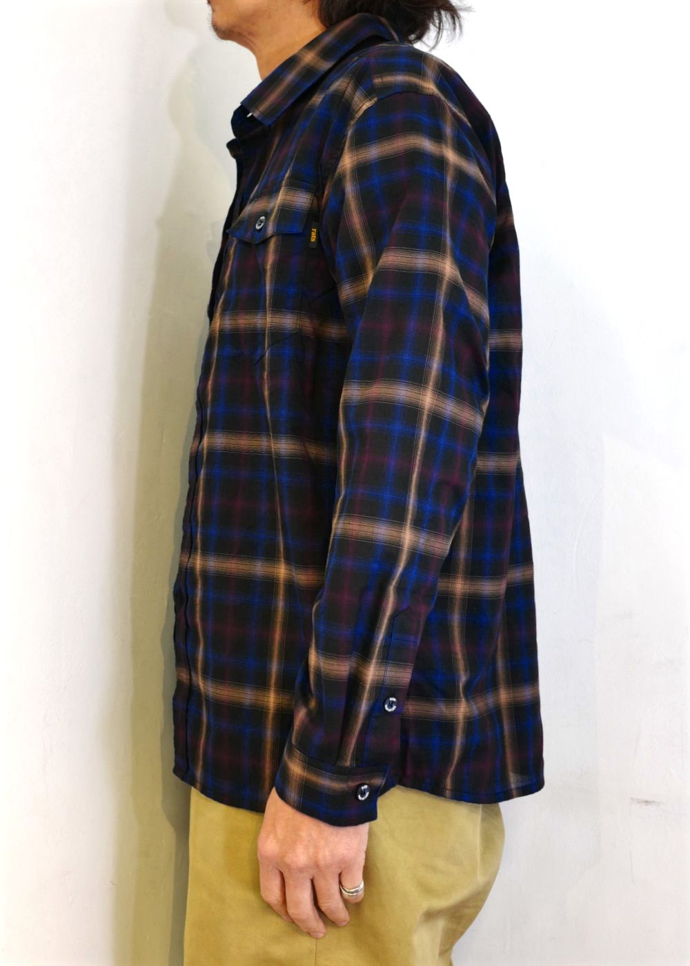 RATS - OMBRE CHECK SHIRT (BLACK CHECK) / コットン オンブレ チェック シャツ | LOOPHOLE