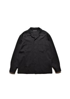 2024 AUTUMN SHIRT STYLE Vol2-MINEDENIM / Salt'n Peppar Wool Open Collar L/S SH
