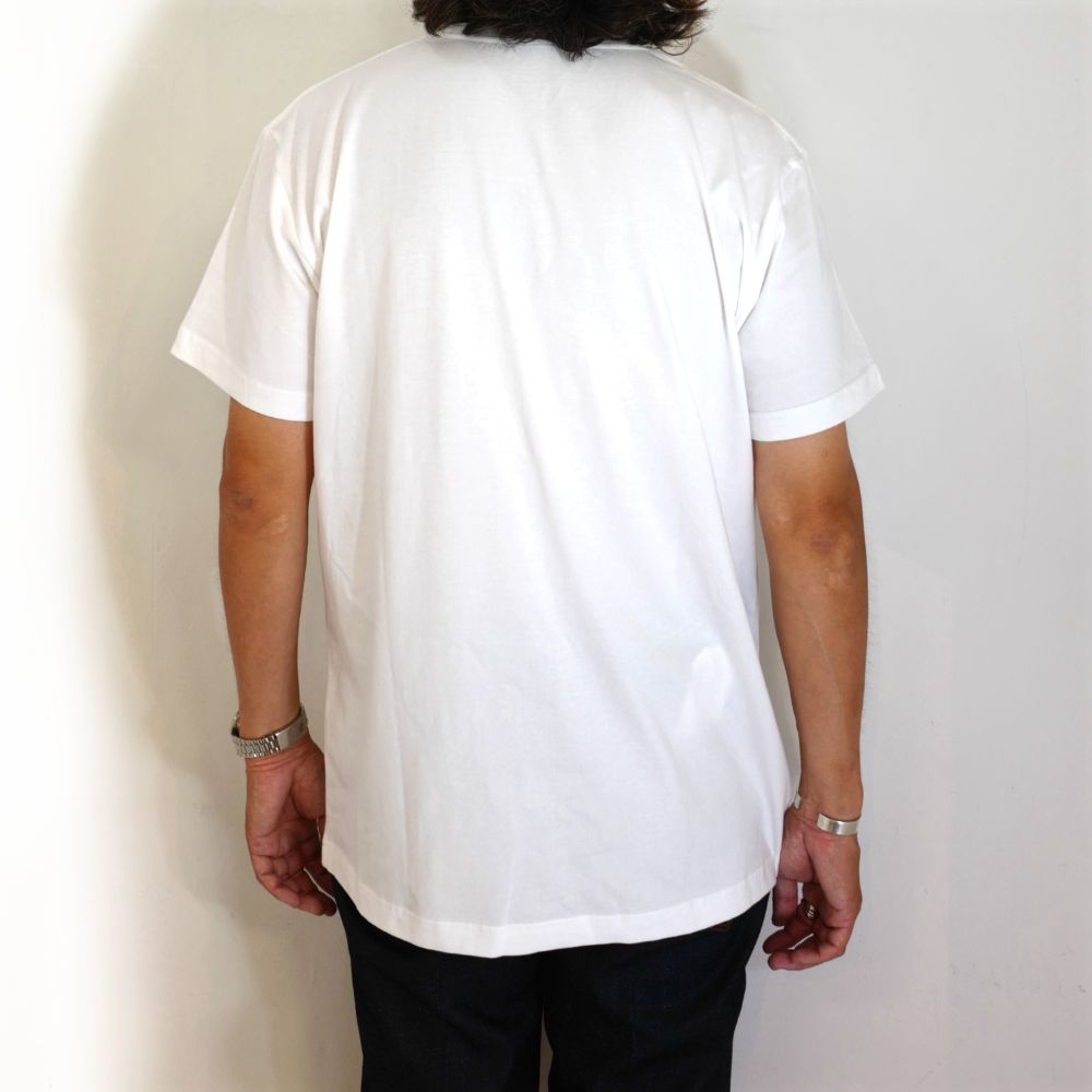 【ラスト1点】STRETCH CALEE COLLAGE LOGO TEE (WHITE) / カレッジロゴ オリジナル ストレッチ Tシャツ