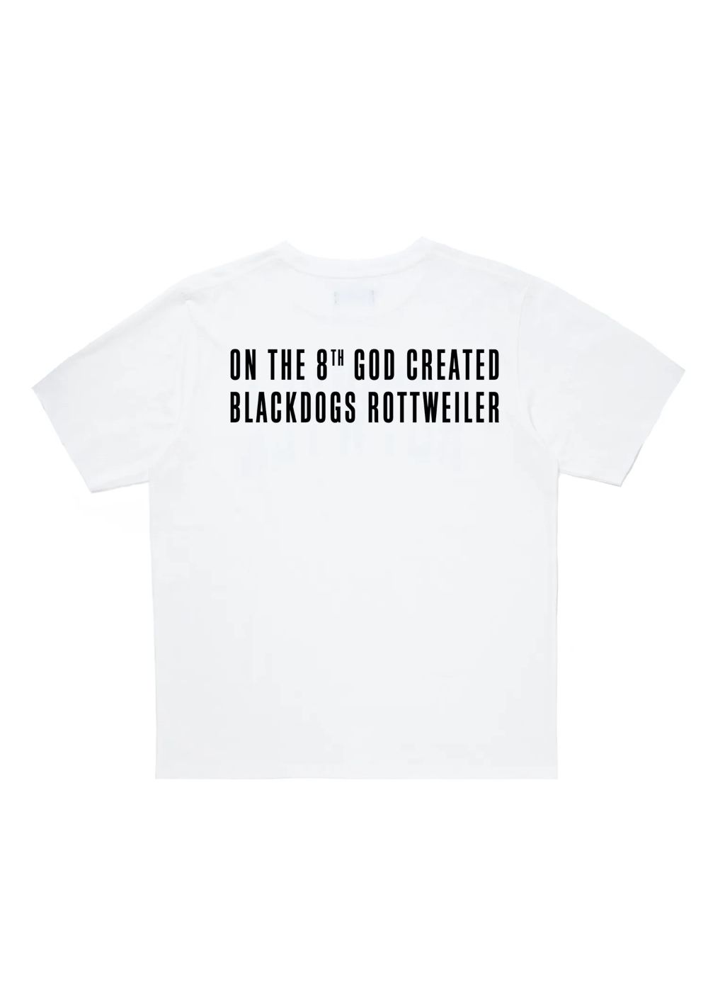 R9 GOD TEE (WHITE) / タイポグラフィ プリント オリジナル Tシャツ