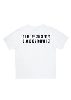 R9 GOD TEE (WHITE) / タイポグラフィ プリント オリジナル Tシャツ