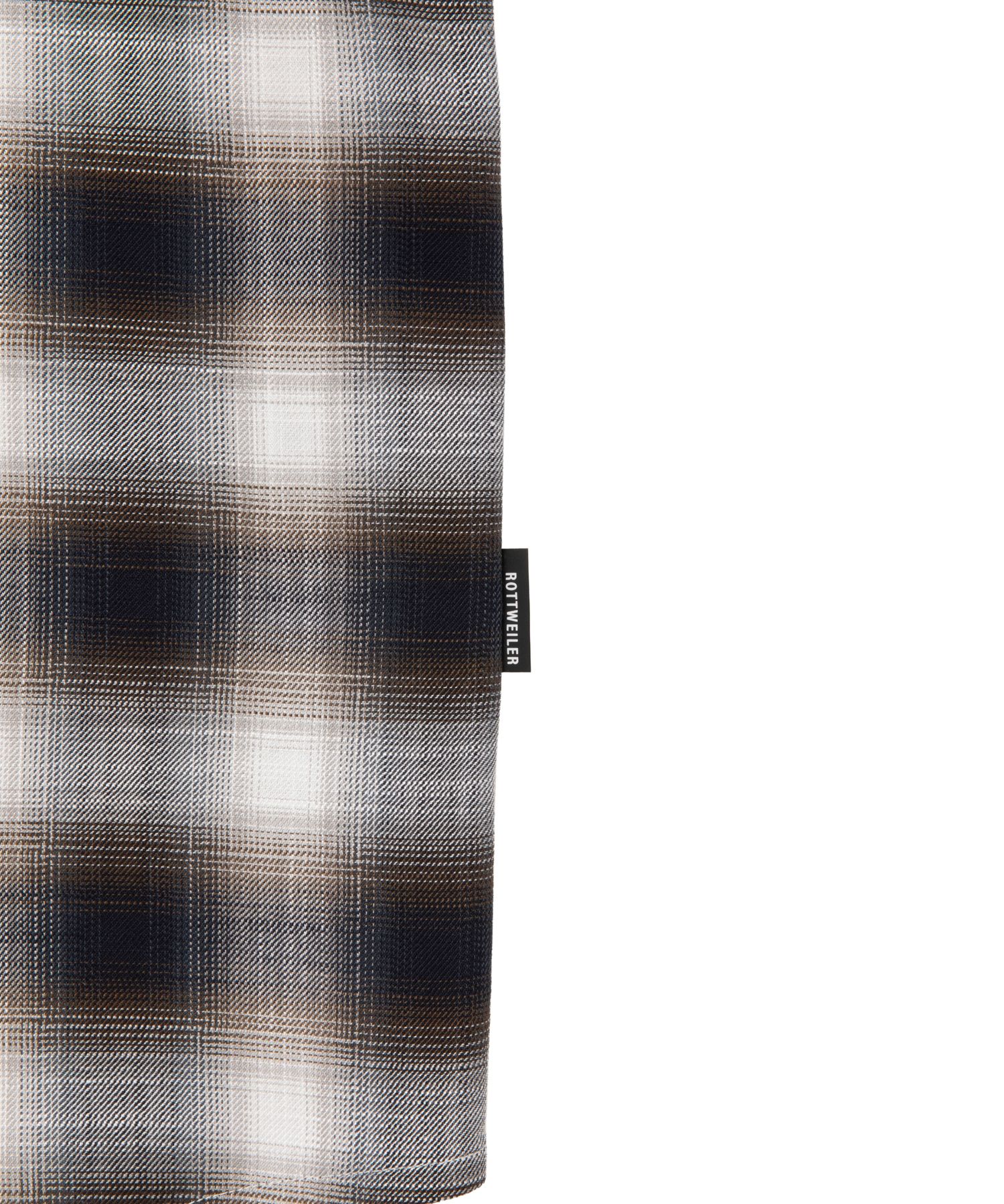 R9 OMBRE CHECK SHIRT (BLACK) / オンブレチェック オープン カラー シャツ
