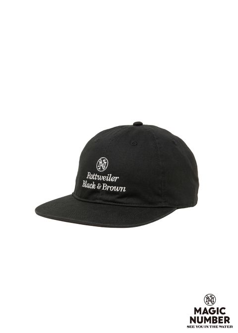 RWMN CAP (BLACK) / マジックナンバー コラボ ロゴ刺繍 ダッド キャップ。