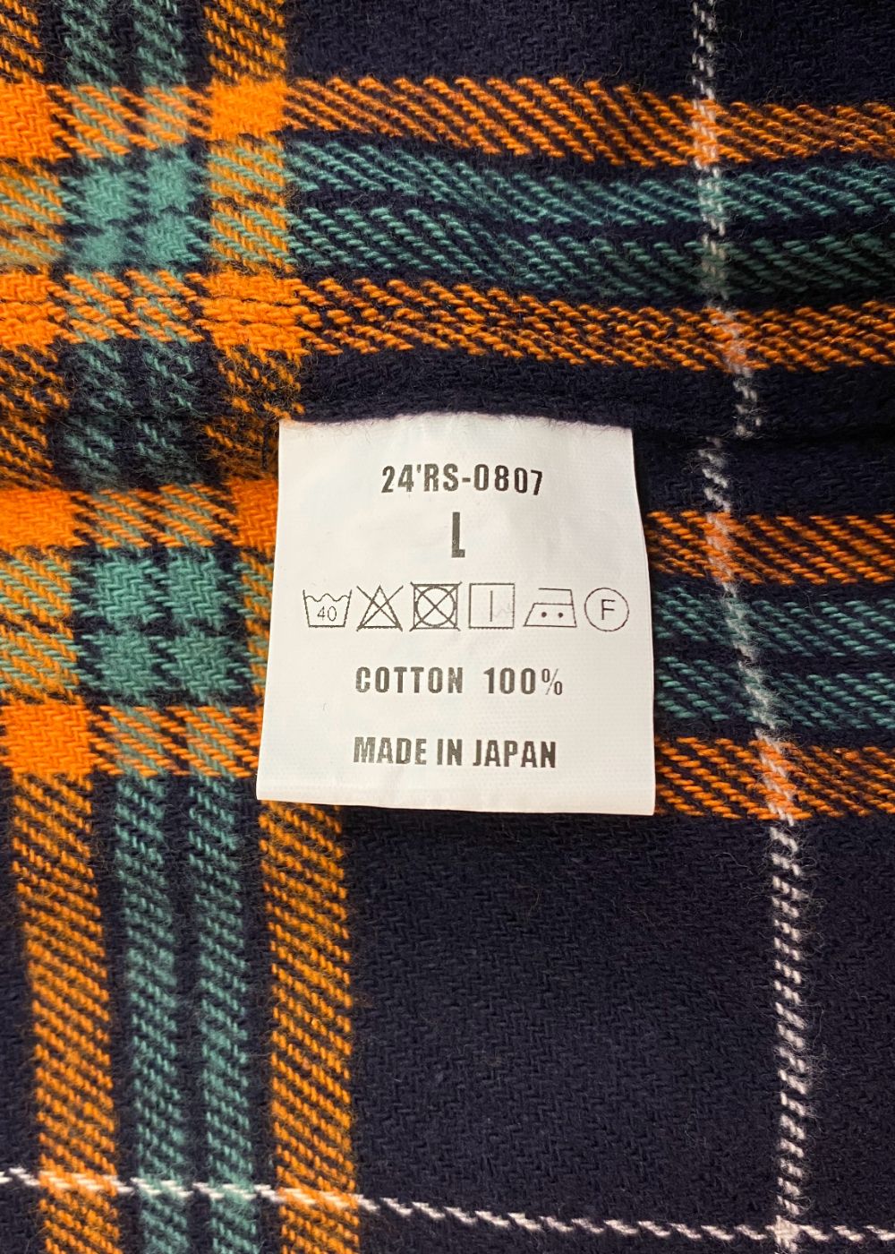 COTTON FLANNEL NAVY CHECK SHIRT (NAVY CHECK) / チェック コットン ネルシャツ
