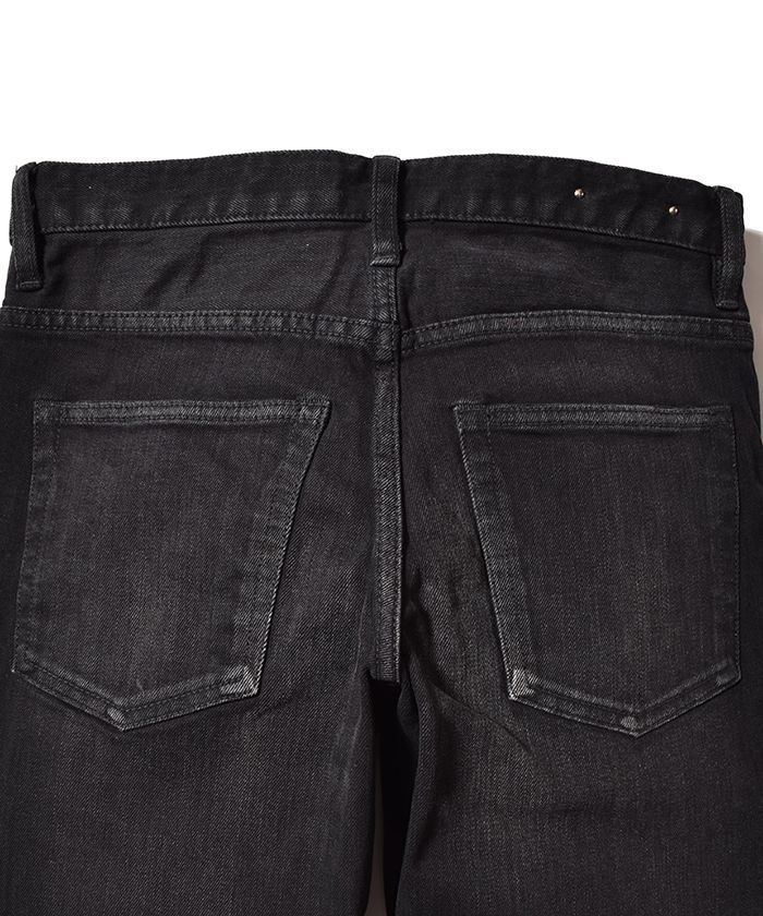S.Slim STR 5pocket USD (BUD) / スーパースリム ユーズドブラック デニムパンツ