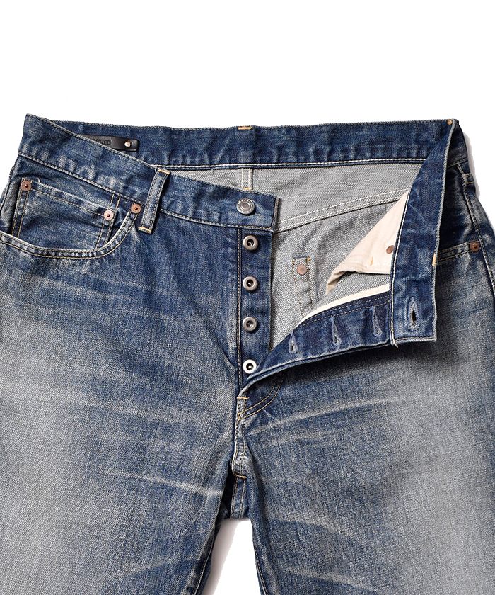 L.Straight 5pocket (USD) / ストレート ユーズドデニムパンツ