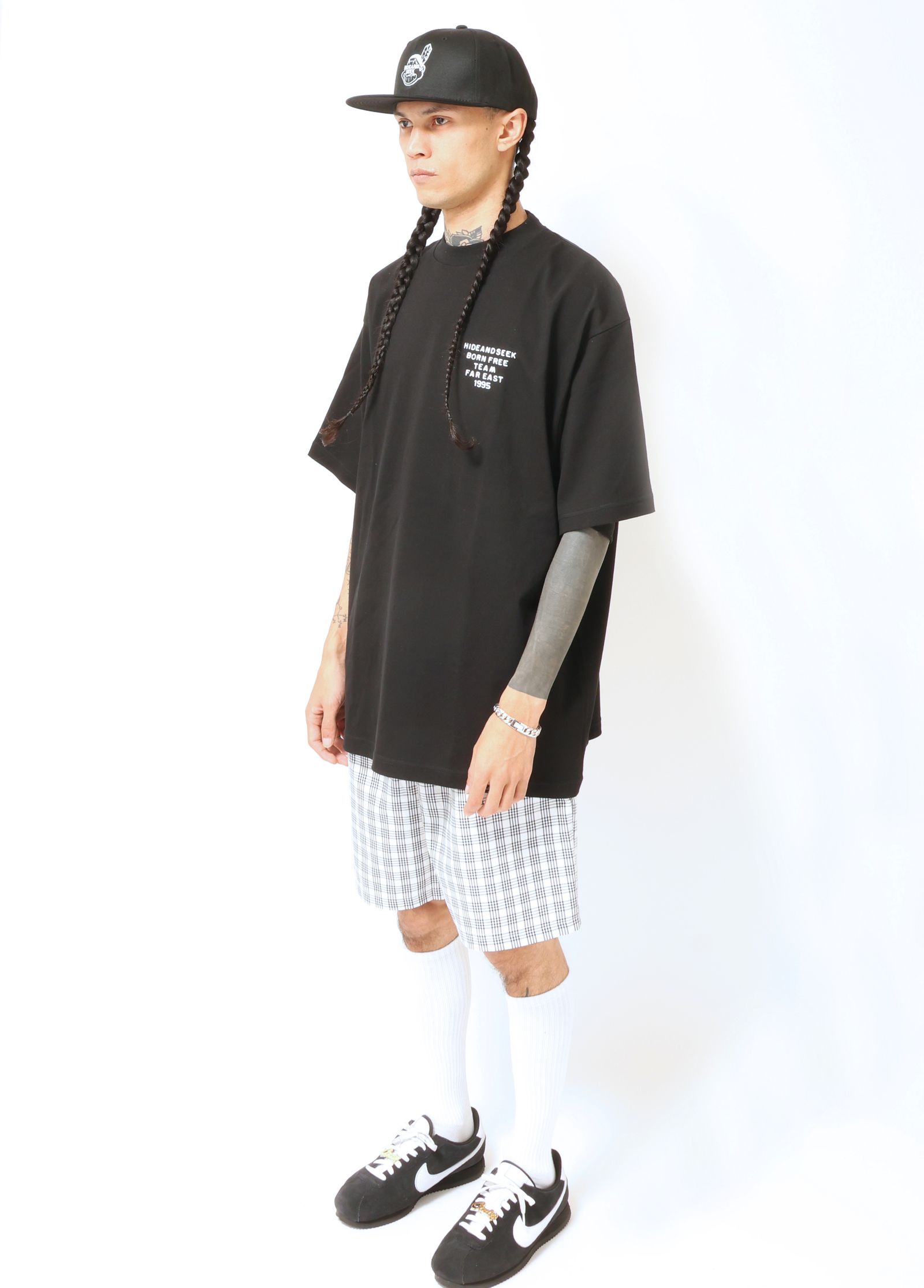 Indian Baseball CAP (BLACK) / 刺繍ロゴ ベースボールキャップ