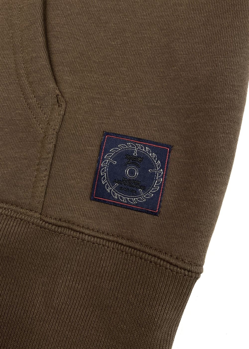 PULL OVER PARKA (BROWN) / ロゴ プリント スウェットパーカー