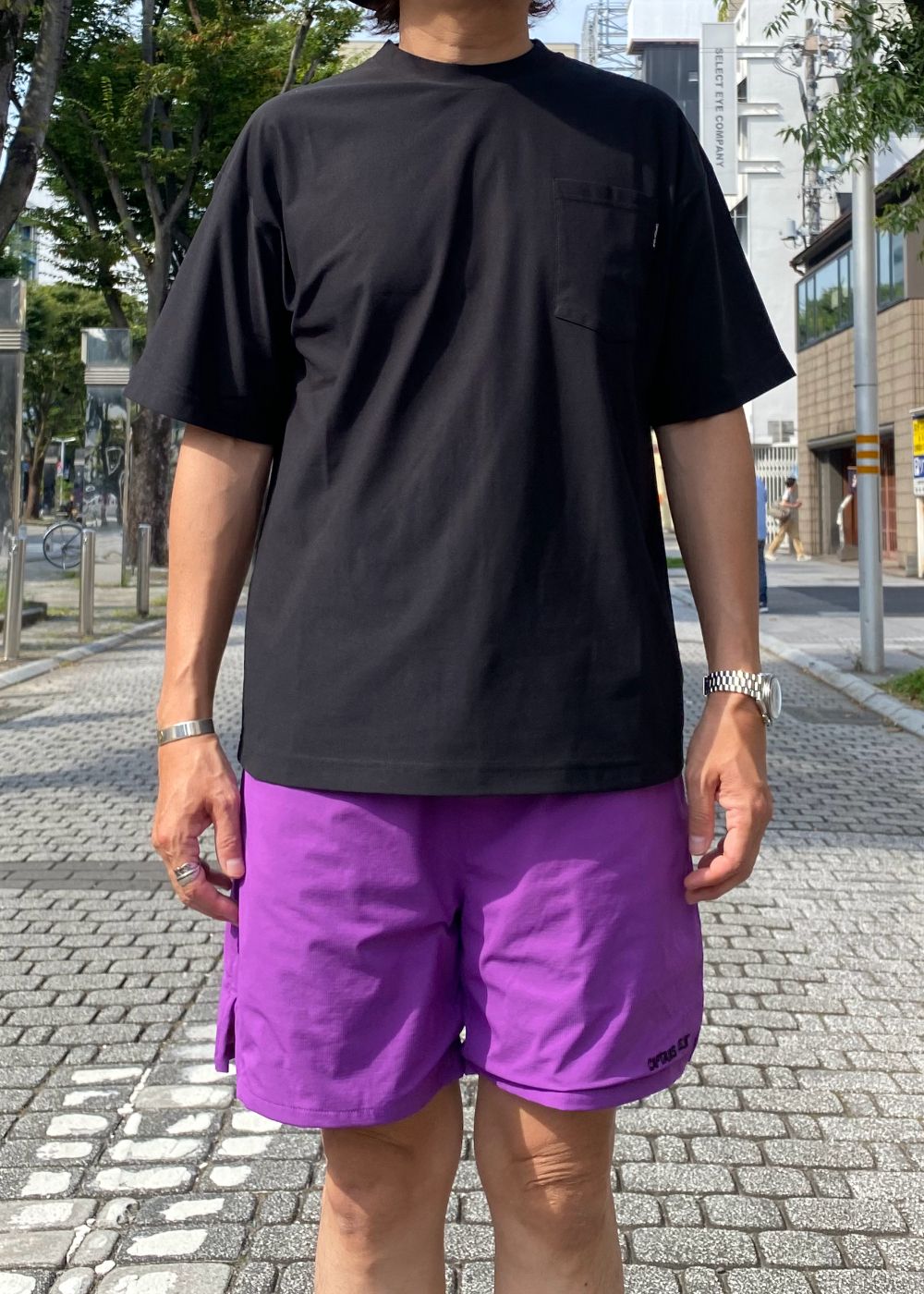 LIGHT&DRY SUMMER TEE (BLACK) / ドライ ストレッチ ポケット Tシャツ