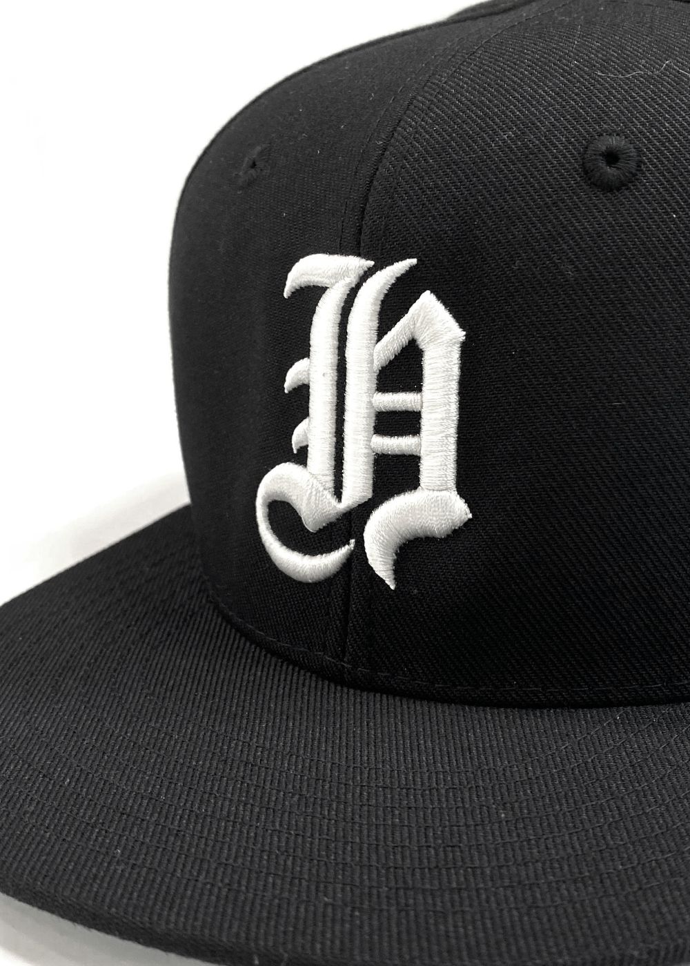 【ラスト1点】H Baseball CAP (BLACK) / 刺繍ロゴ ベースボールキャップ