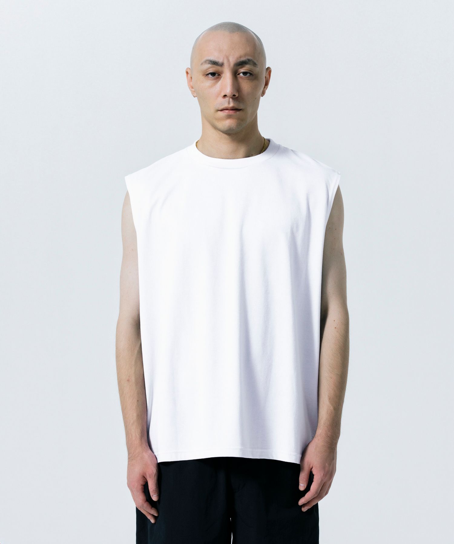 R9 VINTAGE NOSLEEVE TEE (WHITE) / オリジナル ノースリーブ Tシャツ