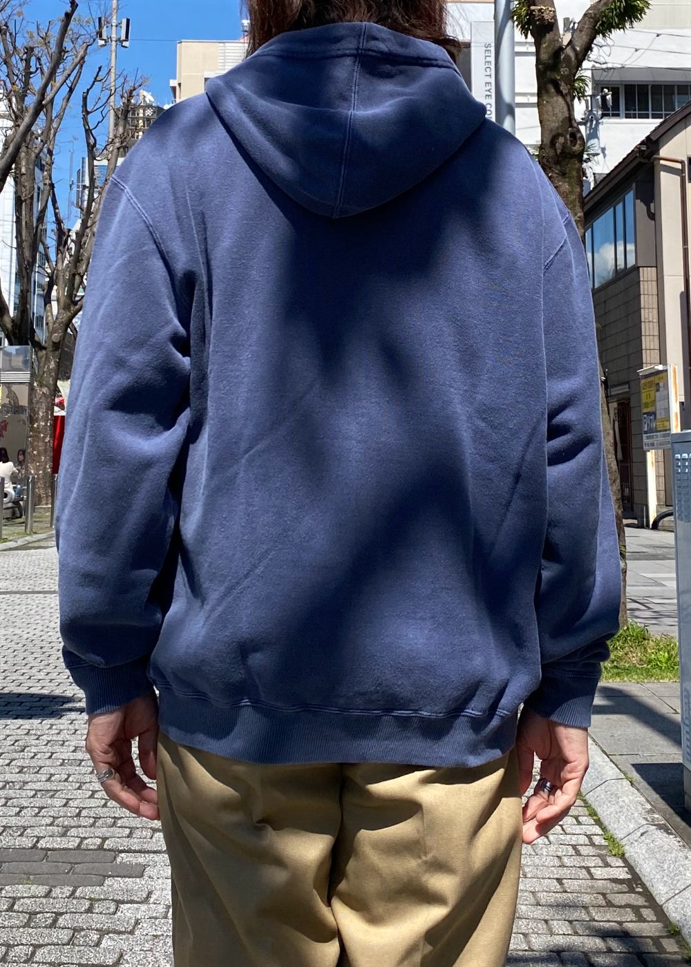 PIGMENT DYED ZIP HOODIE (NAVY) / ピグメントダイ ジップ スウェット パーカー