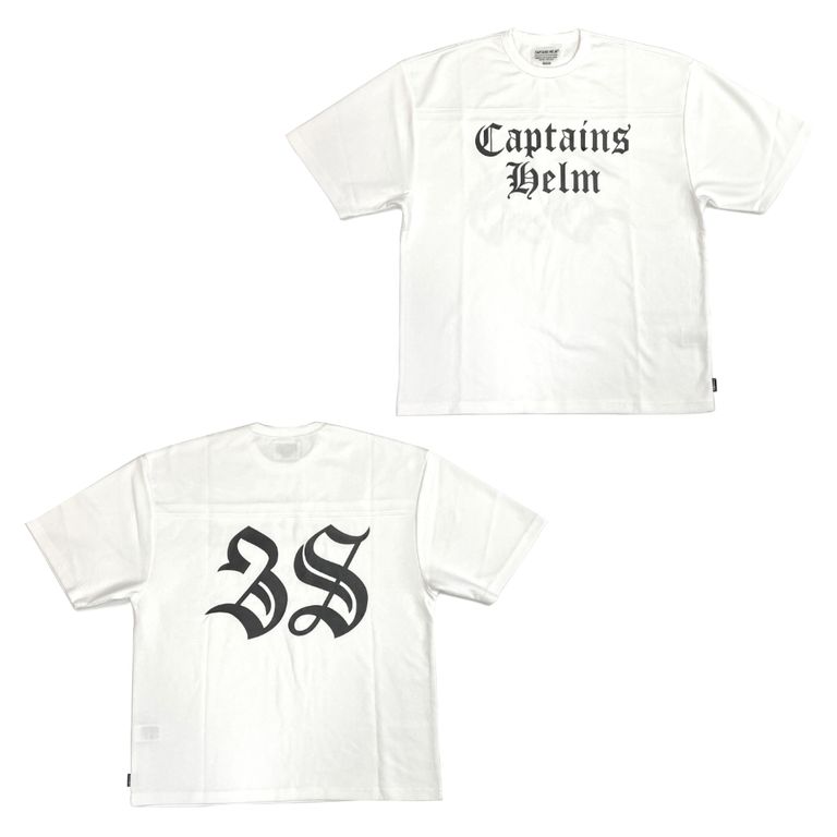 CAPTAINS HELM - FOOTBALL TEE (WHITE) / フットボール Tシャツ | LOOPHOLE