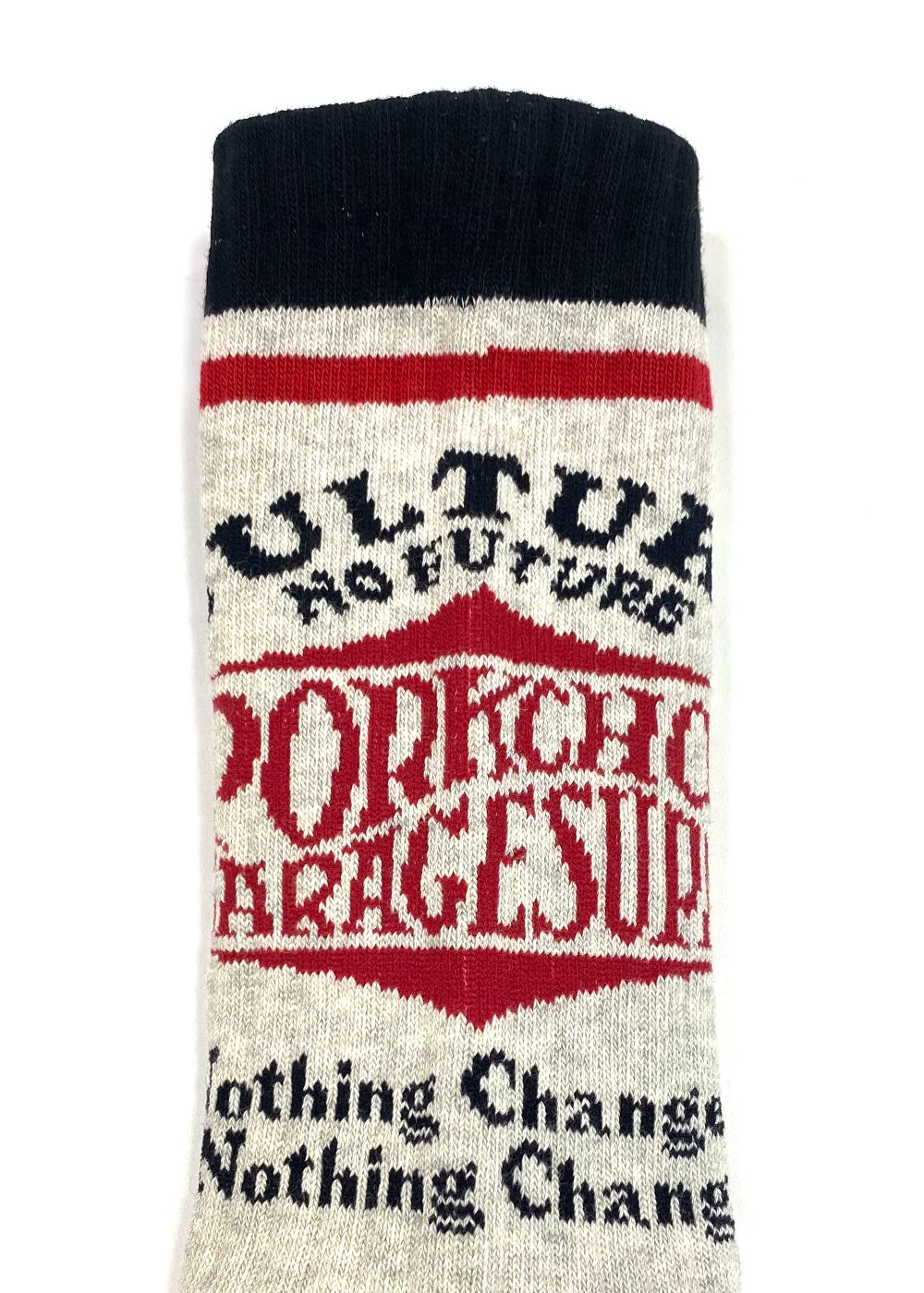 WAVE LOGO SOX (GRAY) / ジャガード ロゴ ソックス