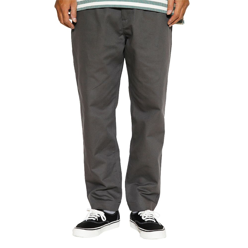 CALEE - VINTAGE TYPE CHINO CLOTH TUCK TROUSERS (GRAY) / オリジナル