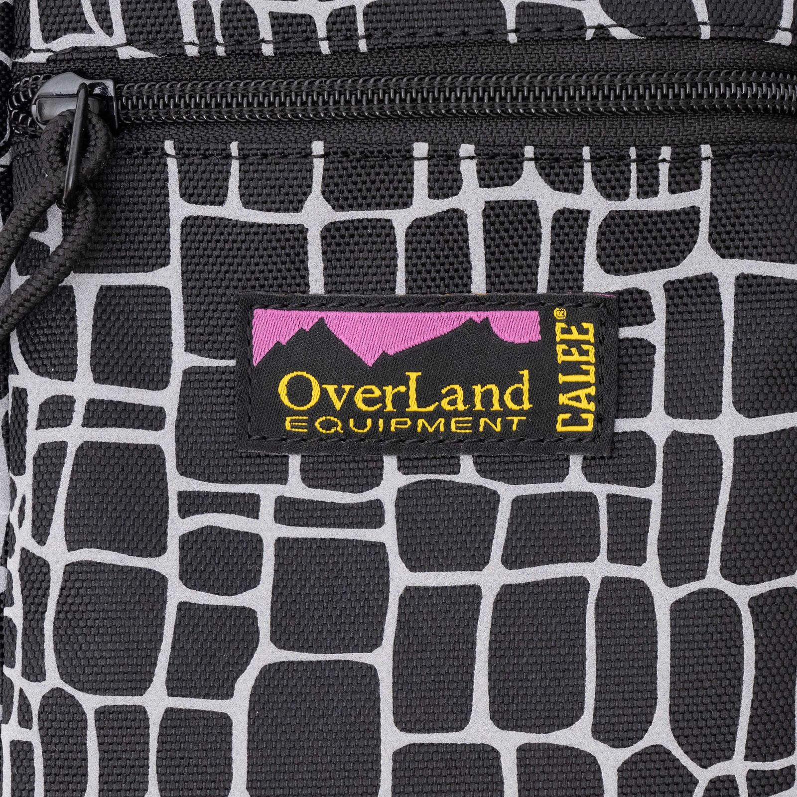 ×OVERLAND REFLECTOR SPIDER WEB POUCH BAG (BLACK) / オーバーランド コラボ ポーチ
