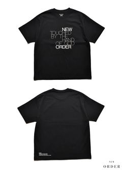New Ordar "TOUCHED BY THE HAND OF GOD" Crewneck T-SH (BLACK) / ニューオーダー コラボ Tシャツ
