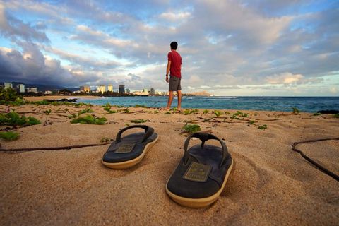 真夏の足元はサンダルに限る。