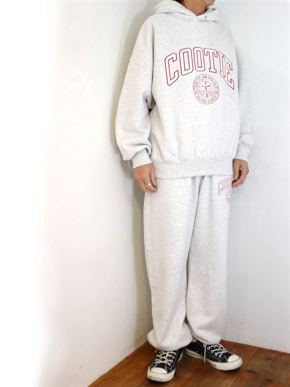 COOTIE PRODUCTIONS - Heavy Oz Sweat Hoodie (COLLEGE) (OATMEAL