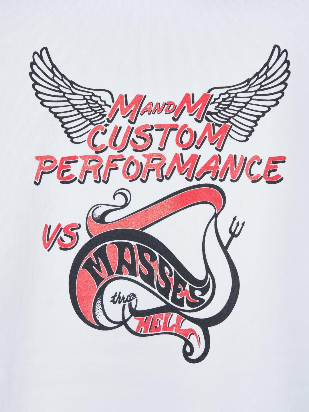 ×MASSES T-SHIRT HELL (WHITE) / マシス コラボレーション プリントT