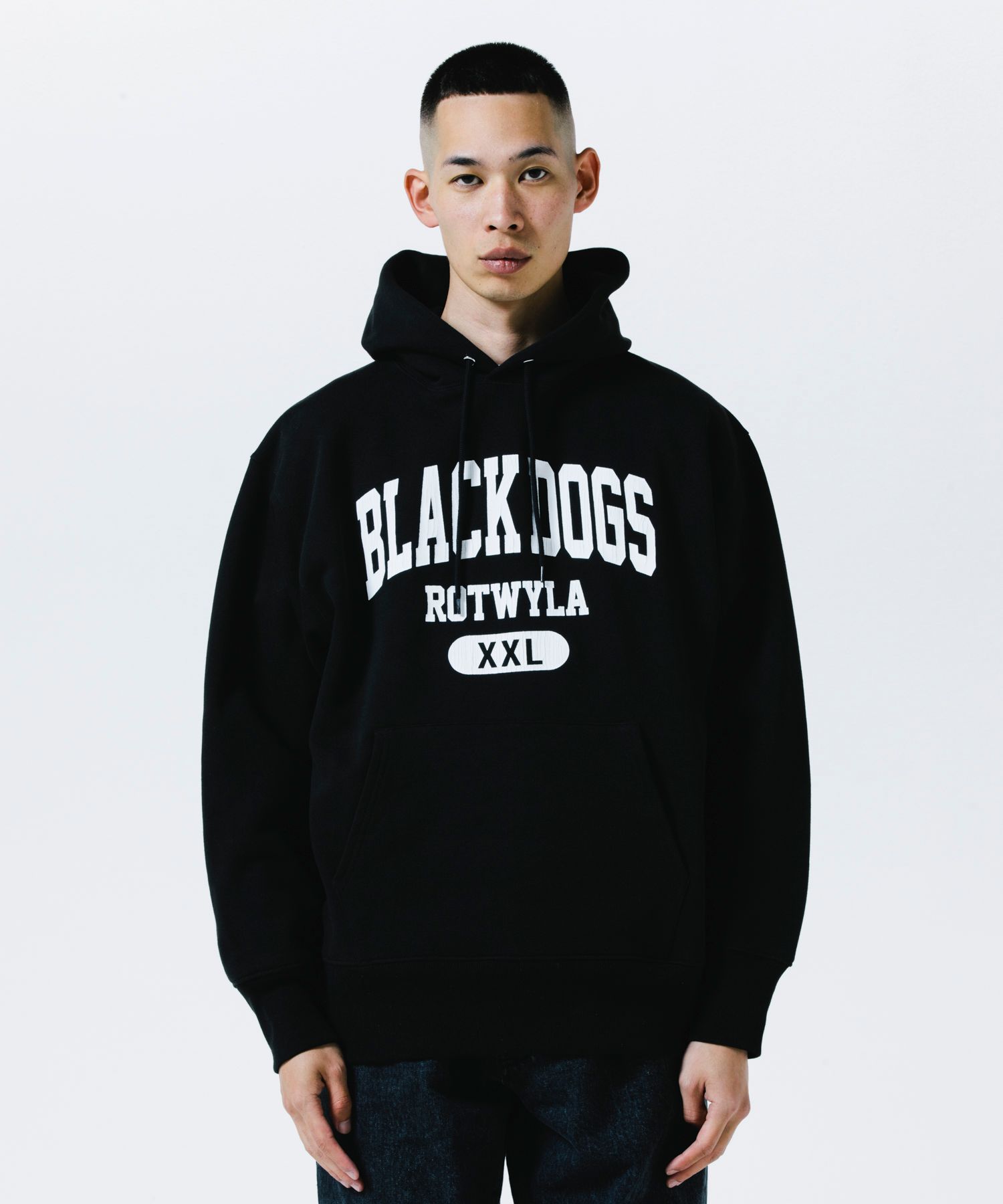 ROTTWEILER - BD XXL PARKA (BLACK) / プリント スウェット