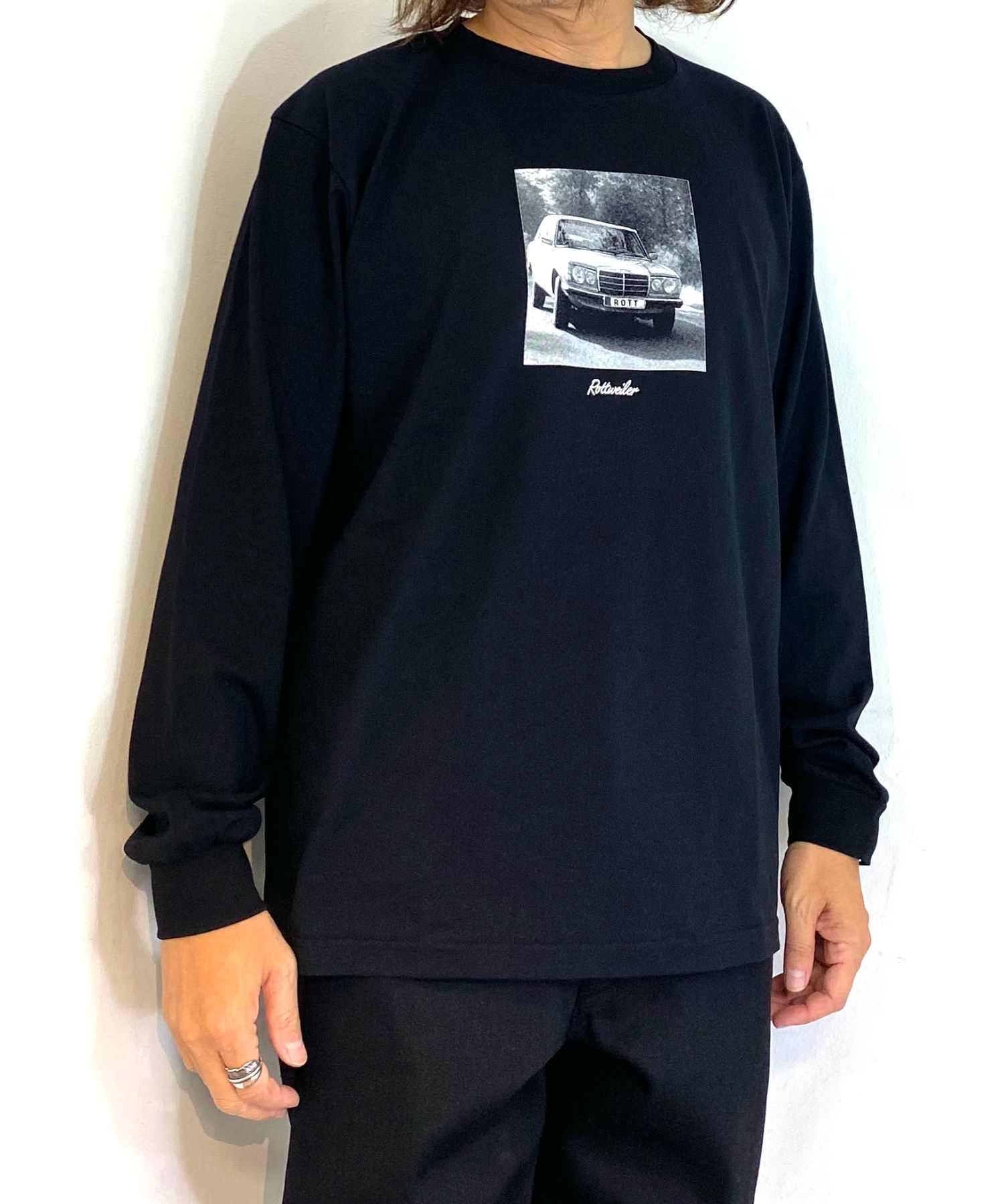 【ラスト1点】R9 PHOTO LS TEE (BLACK) /  オリジナル フォトプリント Tシャツ