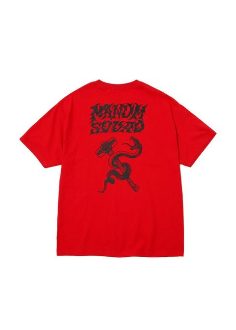 ×MASSES T-SHIRT SQUAD (RED) / マシス コラボレーション プリントT
