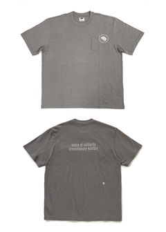 CIRCLE POCKET TEE BACK PRINT (CHARCOAL) / サークルロゴ ポケット Tシャツ