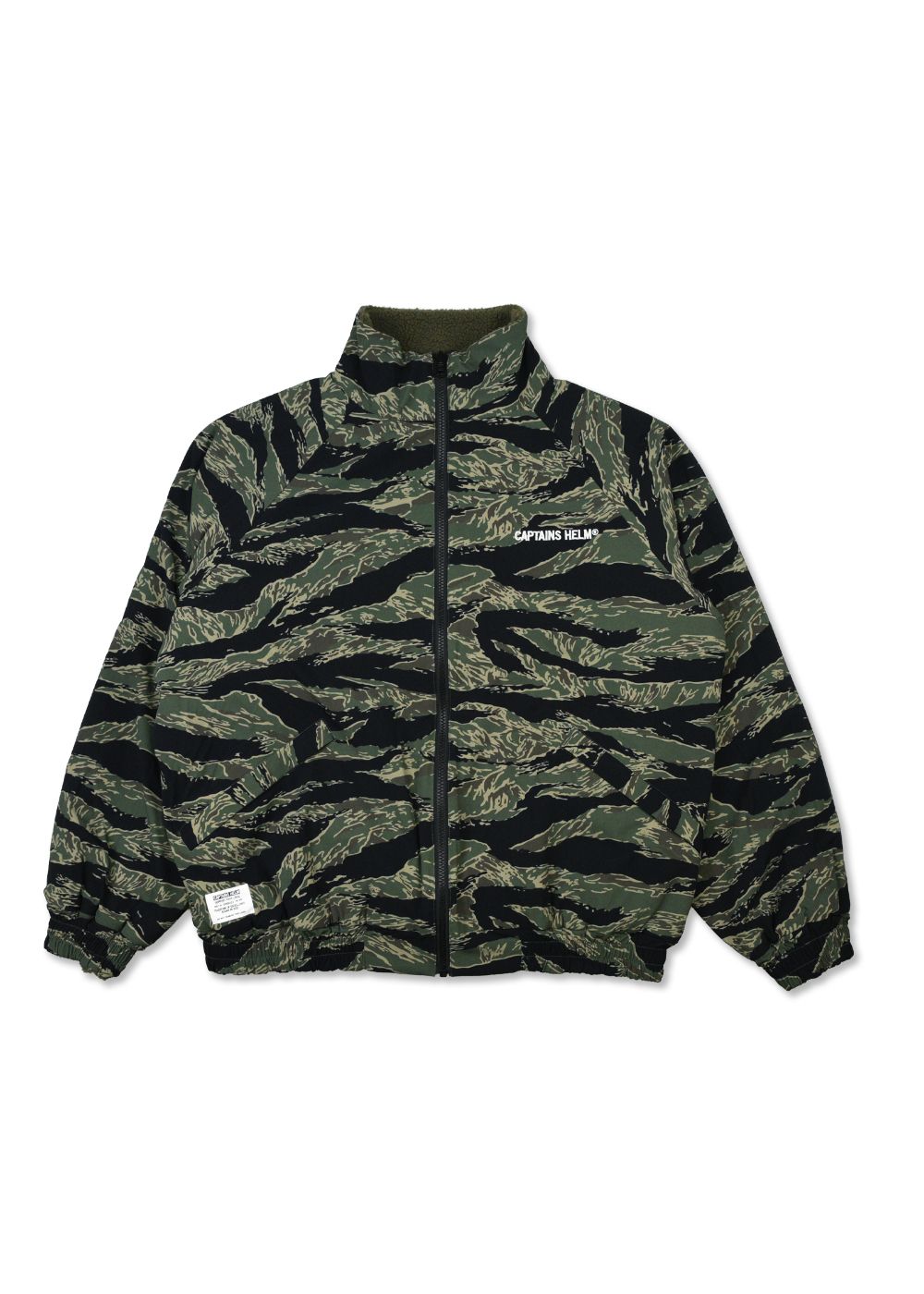 【ラスト1点】REVERSIBLE FLEECE JACKET (OLIVE×TIGER CAMO) / リバーシブル フリース ジャケット