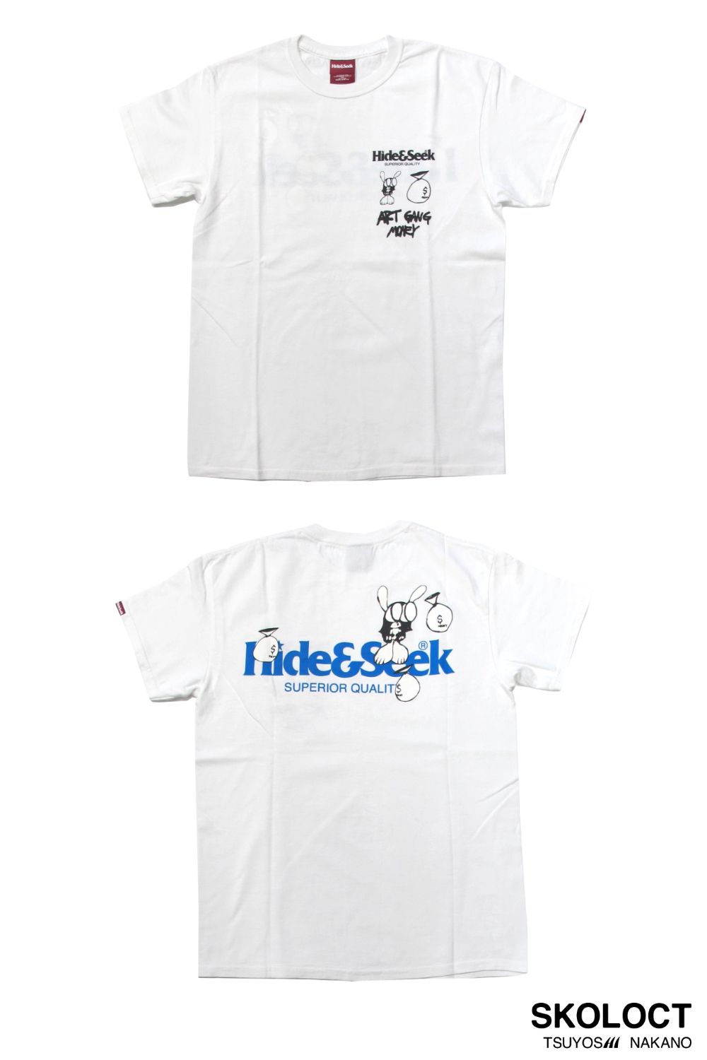 HideandSeek - × SKOLOCT S/S Tee-2 (WHITE) / スコロクト コラボT