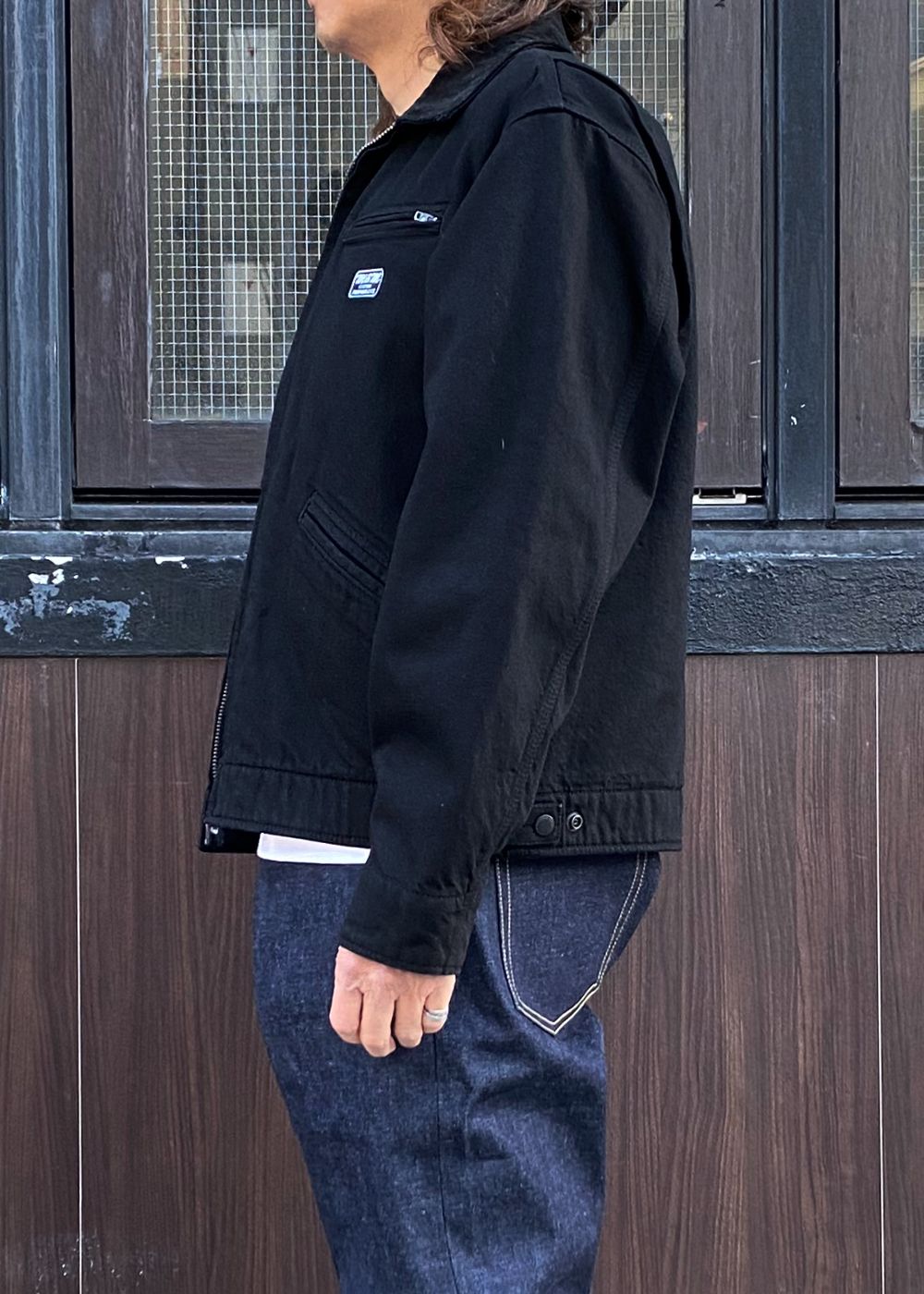 M&M CUSTOM PERFORMANCE × MINEDENIM Black Denim Detroit Jacket (BLACK) / × M&M カスタムパフォーマンス  コラボ ワーク ジャケット