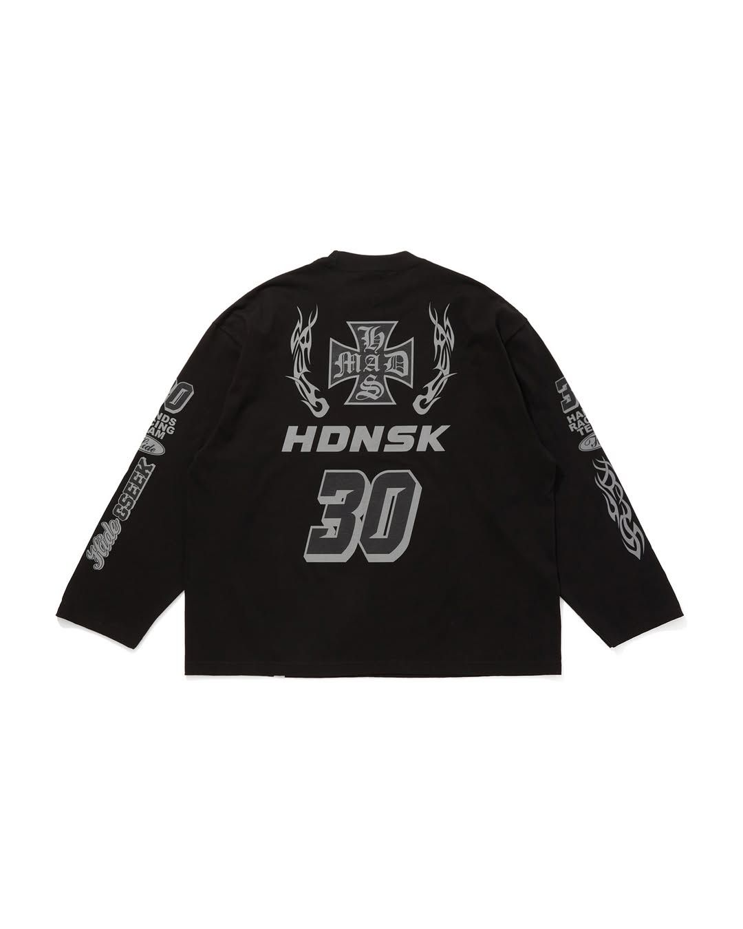 【ラスト1点】Racing L/S Tee (BLACK) / レーシング プリント ロングスリーブ Tシャツ