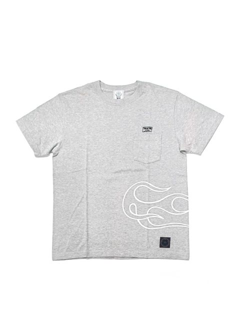 PRINT S/S TEE (GRAY) / アンライバルド コラボT