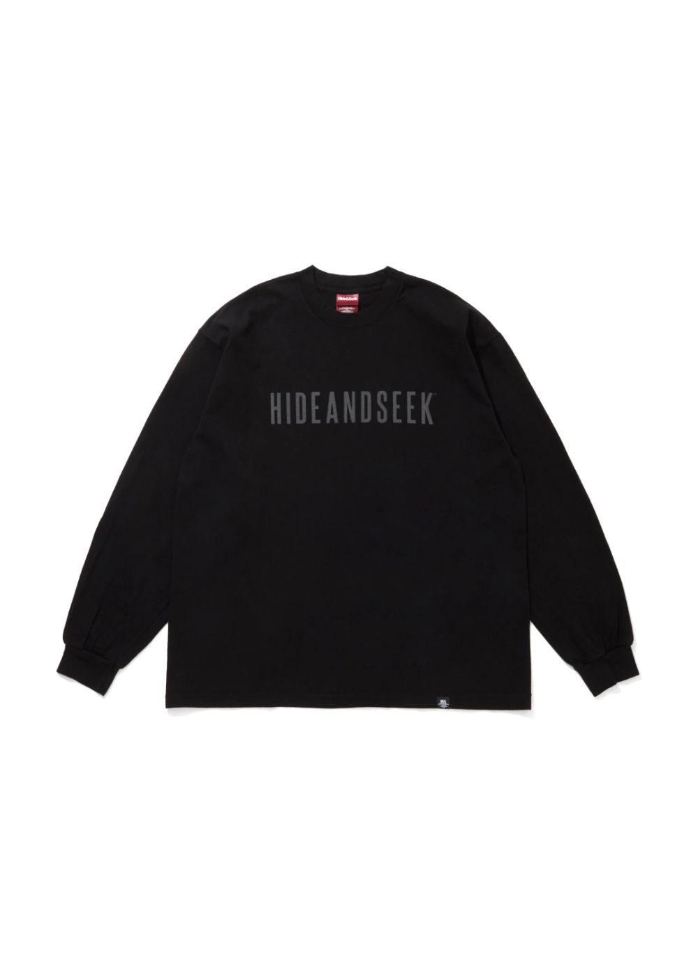 【ラスト1点】Logo L/S Tee-2 (BLACK) / ロゴ プリント ルーズフィット ロングスリーブ Tシャツ
