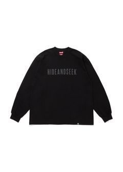 【ラスト1点】Logo L/S Tee-2 (BLACK) / ロゴ プリント ルーズフィット ロングスリーブ Tシャツ