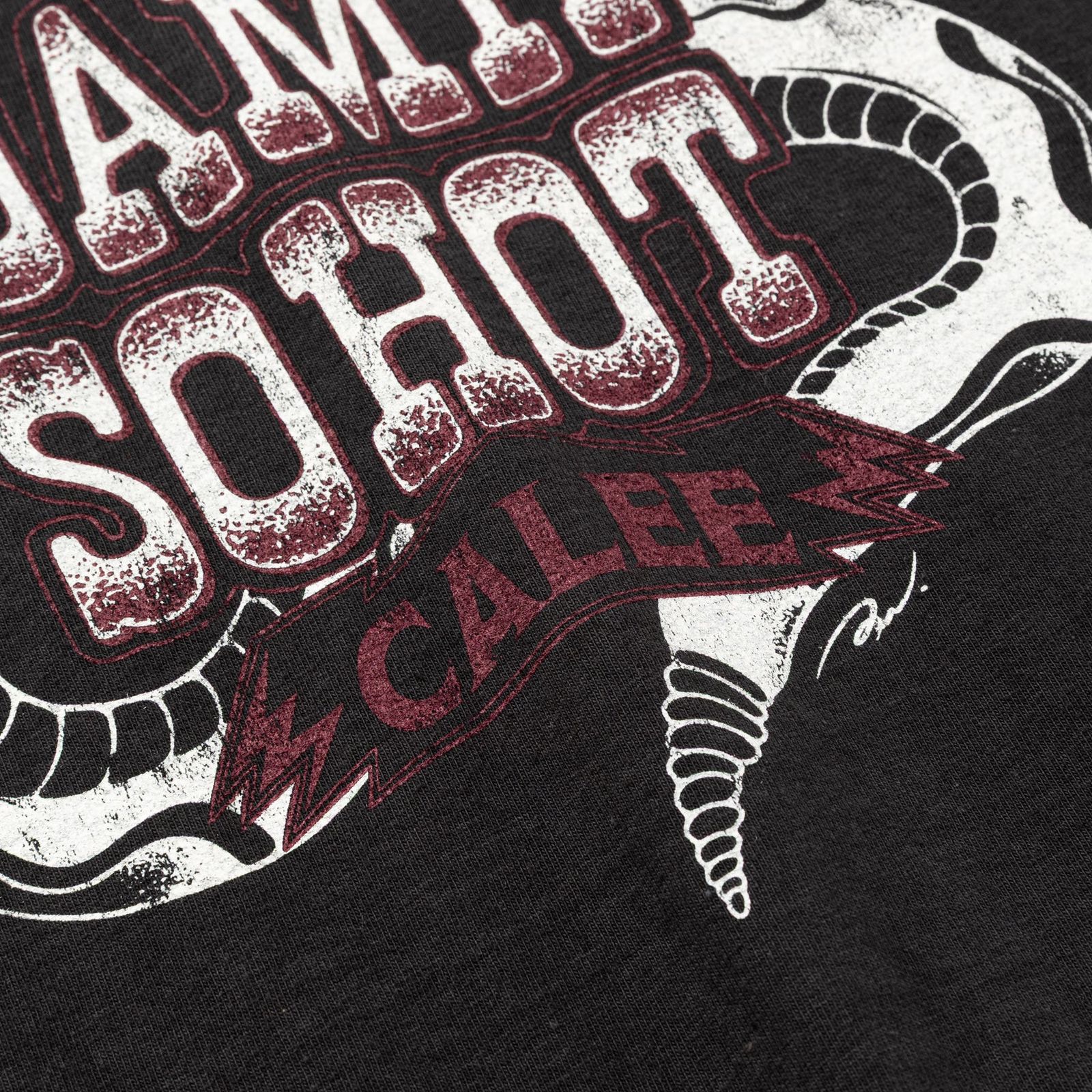 GARMENT DYE SNAKE LOGO TEE ＜BARTHDAY WORKS DESIGN＞ (INK BLACK) / ×バースデイワークス コラボ Tシャツ