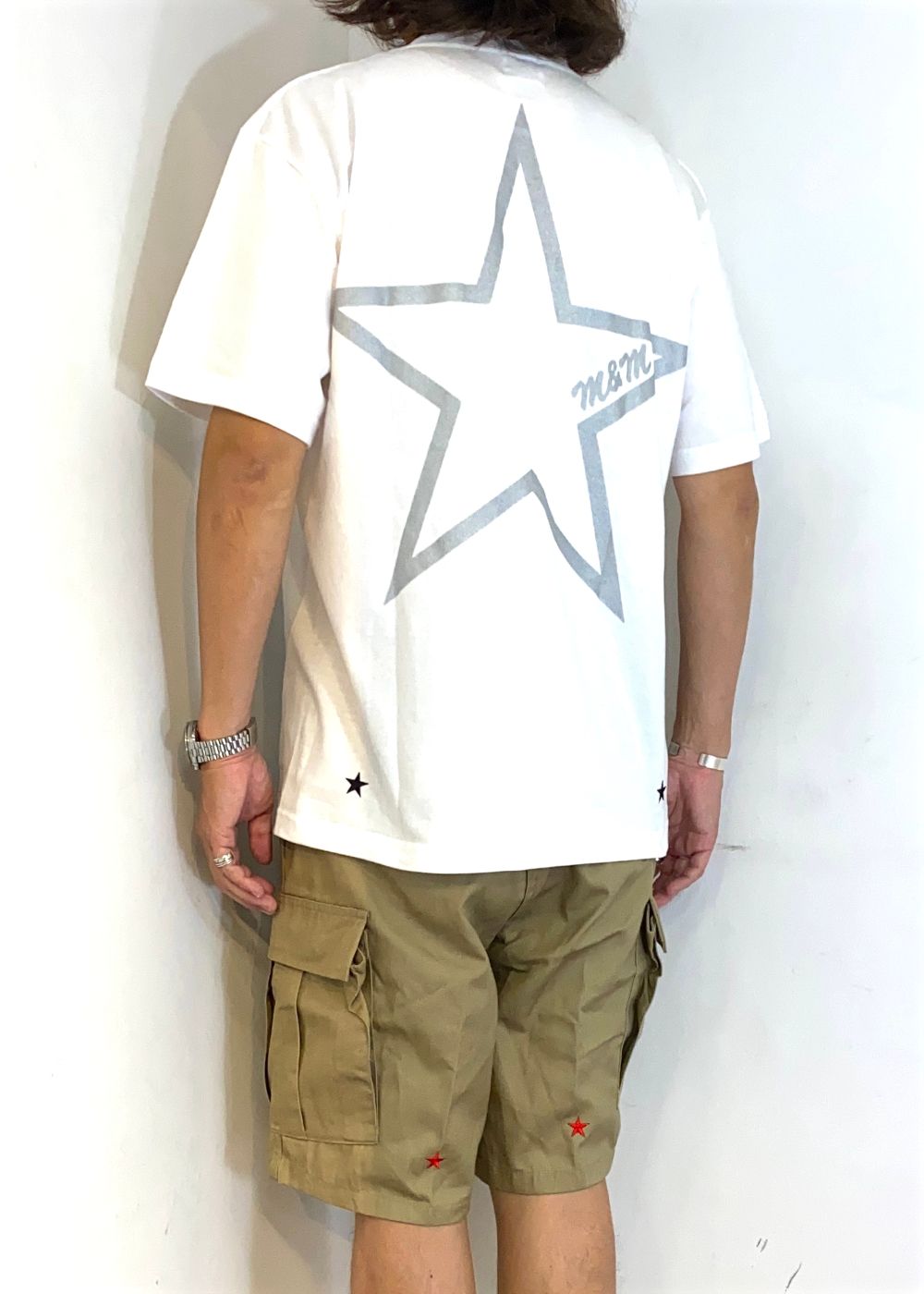 Edge Star Pocket Tee (WHITE) / バックプリント ポケットTシャツ