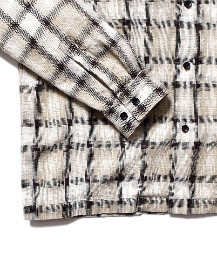 MINEDENIM - V.Nep Check Flannel Open Collar SH (BRT) / オンブレ