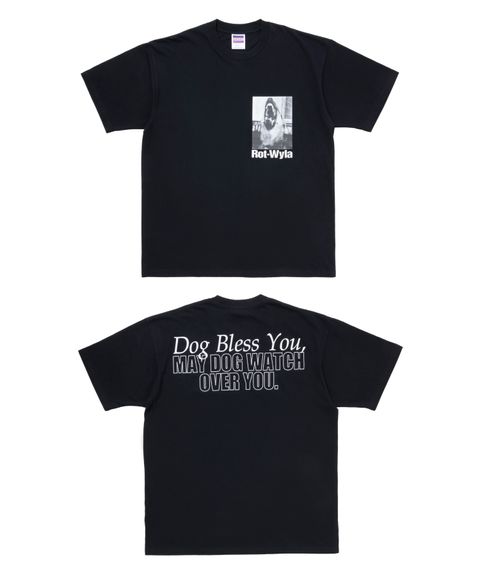 DOG PHOTO TEE (BLACK) / フォト プリント Tシャツ